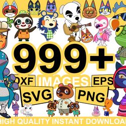crossing animals bundle svg, crossing animals svg, animal crossing characters svg, animal svg, png dxf eps file
