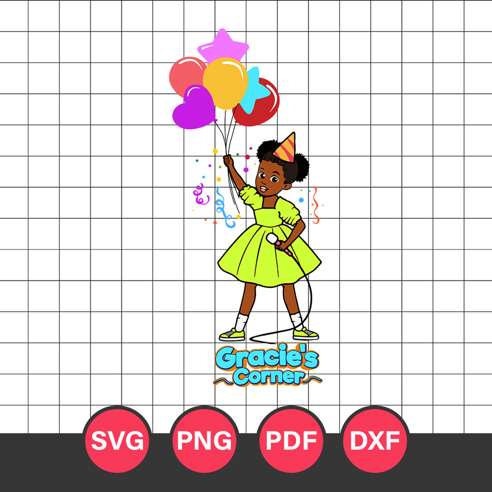 Gracie's Corner Birthday Svg, Gracie's Corner Party Svg, Gracie's Corner Svg, Png Dxf Pdf Digital File