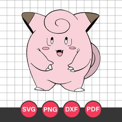 clefairy svg, pokemon characters svg, pokemon svg, anime svg, png dxf eps digital file