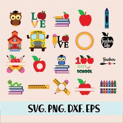 school bundle svg, back to school svg, school svg, png dxf eps file