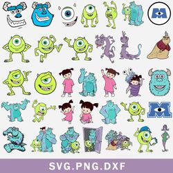 sully monter bundle svg, sully svg, sully face svg, monster svg, png dxf file