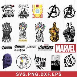 marvel bundle svg, avengers svg, disney avengers svg, png dxf eps file
