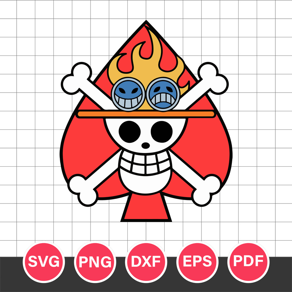 One Piece Jolly Roger Svg, One Piece Svg, Jolly Roger Svg, Anime Svg, Png Dxf Eps Pdf File