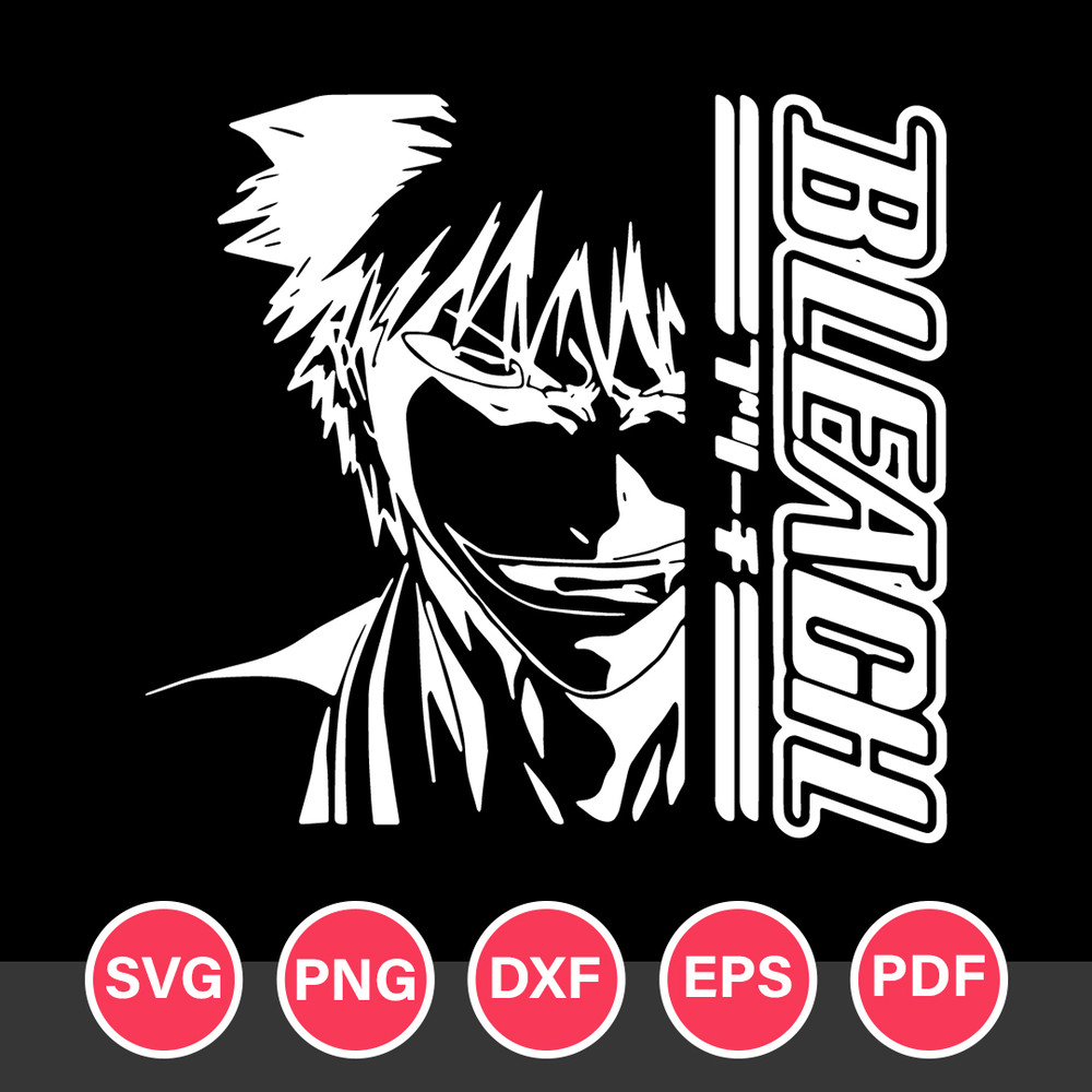 Kurosaki Ichigo Svg, Kurosaki Ichigo Bleach Svg, Anime Manga Svg, Png Dxf Eps Pdf, AM240523109
