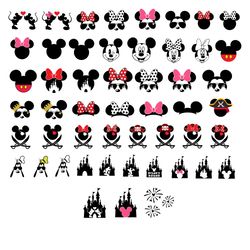 disney bundle eps svg, mickey, minne face, diney halloween eps file