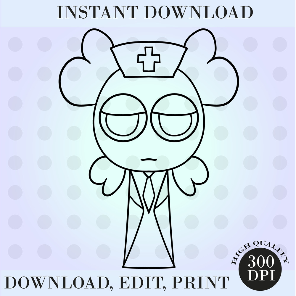 Sprunki Candi SVG Fun Bot Png Sprunki Incredibox Ink Coloring Pages Sprunki Instant Dwonload 1