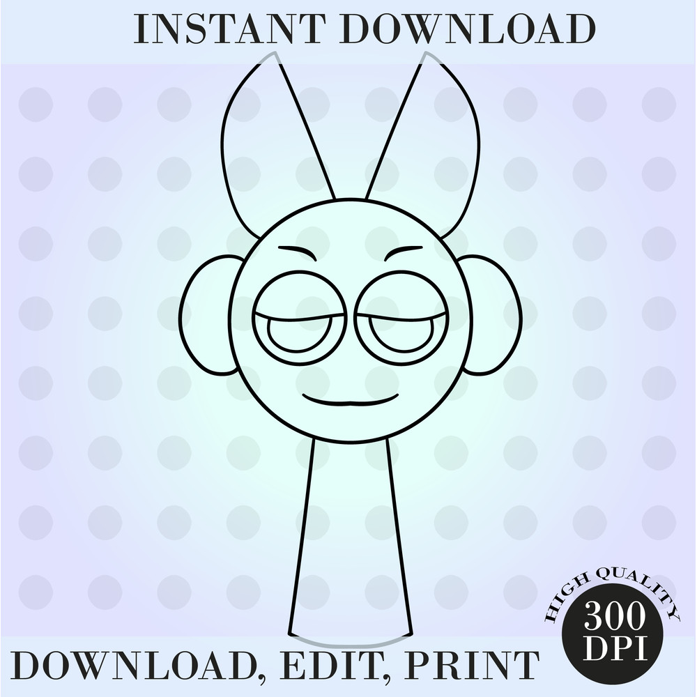 Sprunki Cutter SVG Fun Bot Png Sprunki Incredibox Ink Coloring Pages Sprunki Instant Dwonload 1