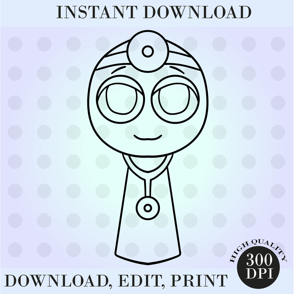 Sprunki Dr Mint And Beep SVG Fun Bot Png Sprunki Incredibox Ink Coloring Pages Sprunki Instant Dwon 1
