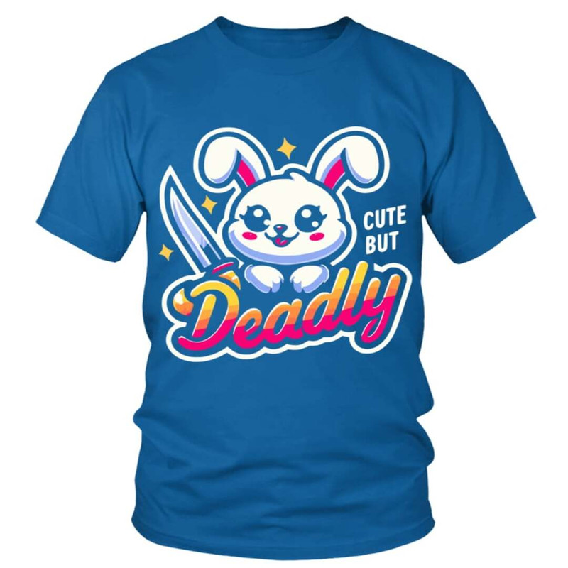 Cute But Deadly Bunny Round Neck TShirt Unisex 0