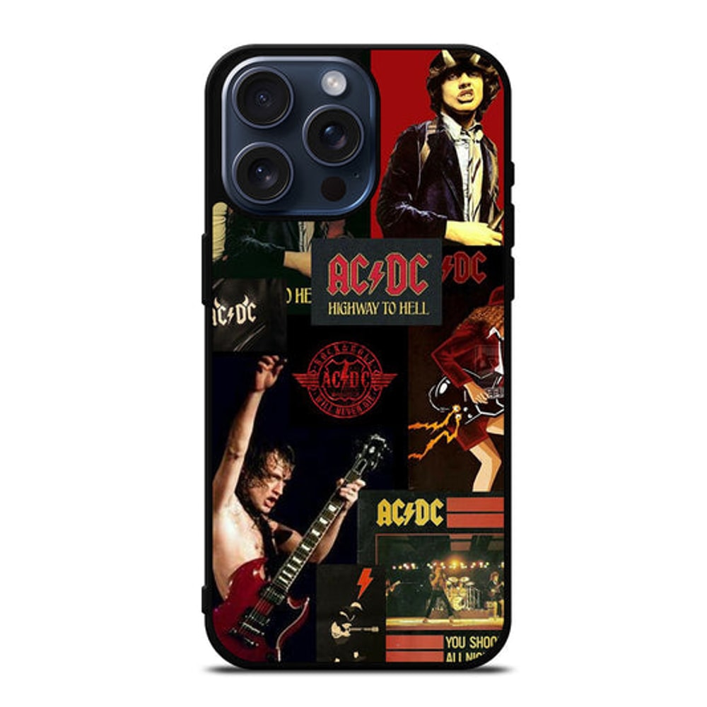 ACDC ROCK BAND COLLAGE IPhone Case 0