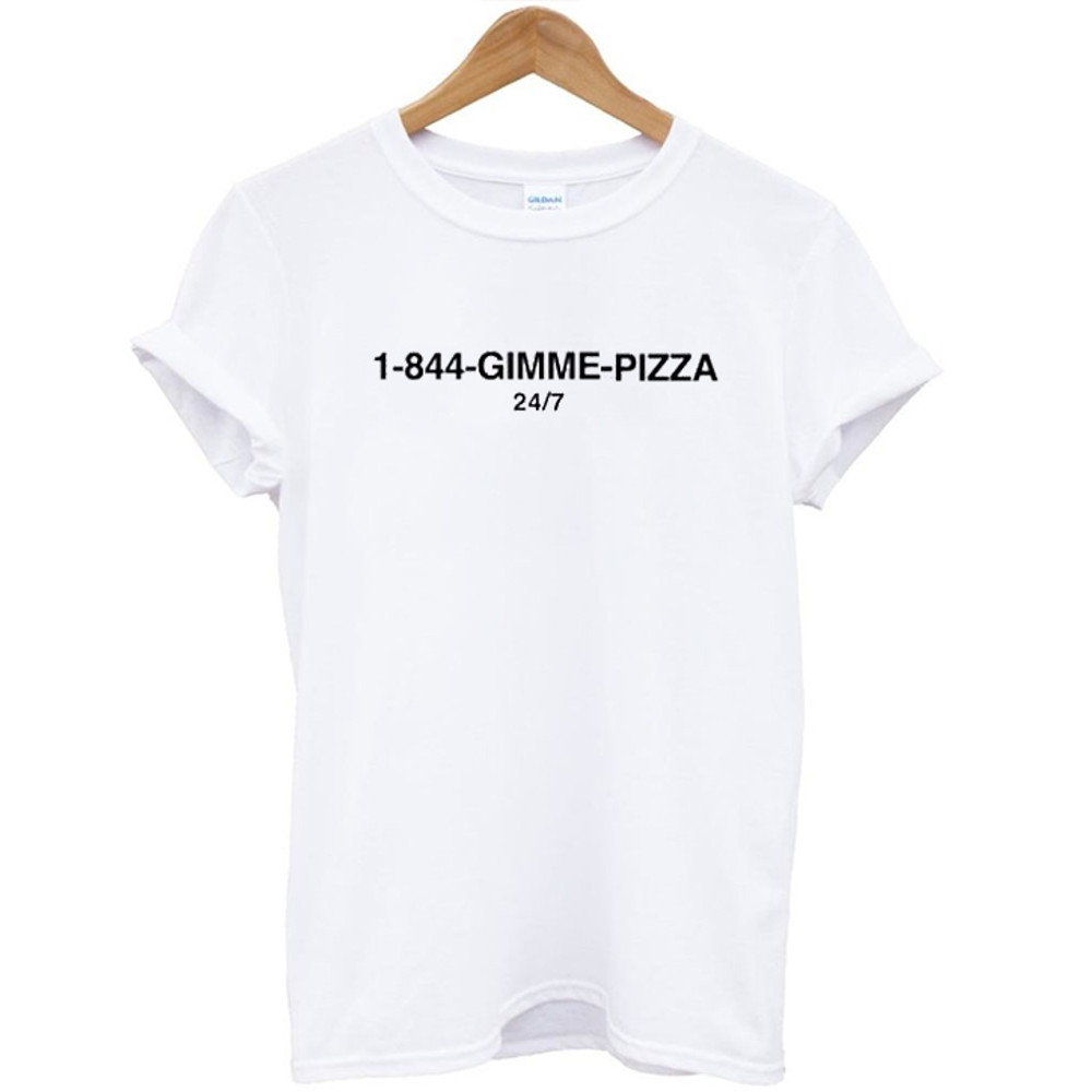 1844Gimme Pizza Womens TShirt Tee 0