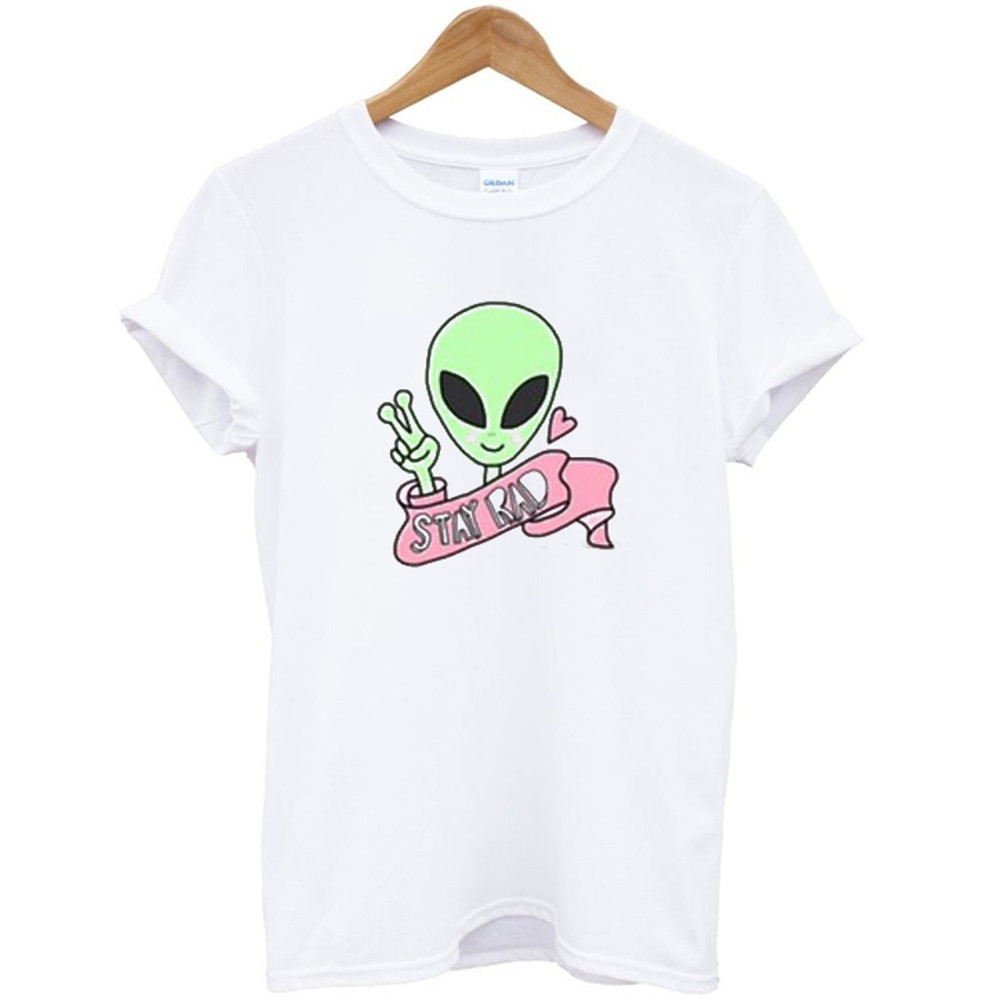 Alien Stay Rad Womens TShirt Tee 0