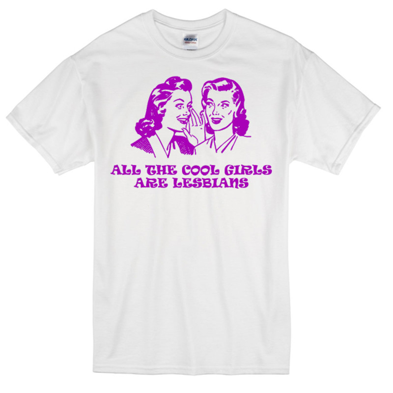 All The Cool Girl Are Lesbian Womens TShirt Tee 0