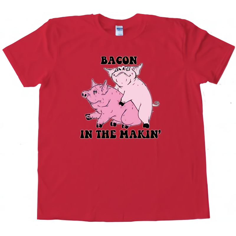 Bacon In The Makin Pigs Womens TShirt Tee 0