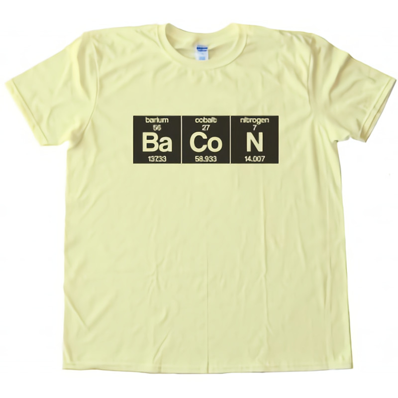 Bacon Periodic Chart Womens TShirt Tee 0