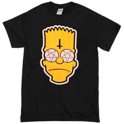 bart simpson satanic women's t-shirt tee