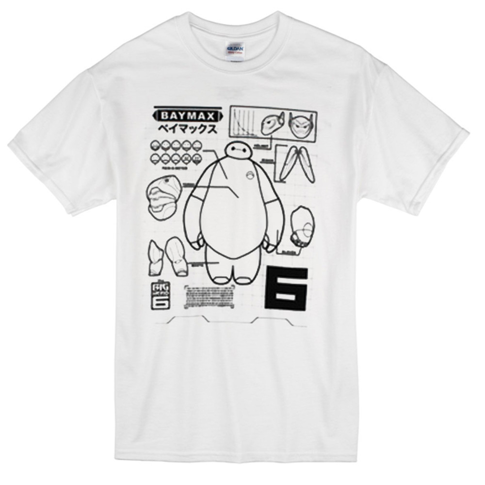 Big Hero Baymax Schematic Womens TShirt Tee 0