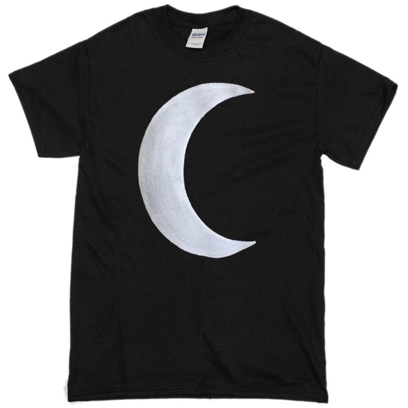 Black Crescent Moon 1 Womens TShirt Tee 0