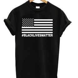 black lives matter flag women's t-shirt tee