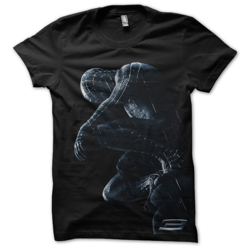 Black Spiderman Womens TShirt Tee 0