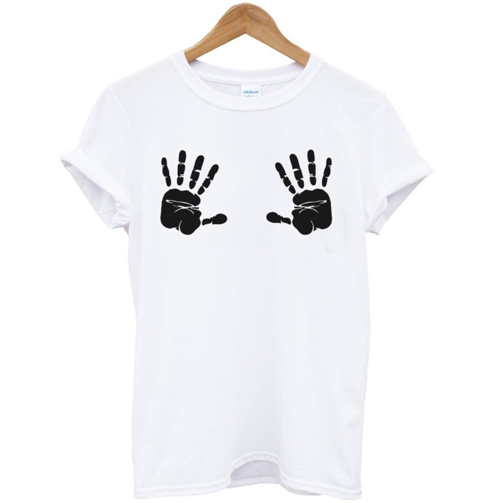 Boobs Hand Womens TShirt Tee 0