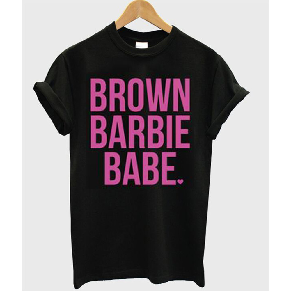 Brown Barbie Babe Womens TShirt Tee 0