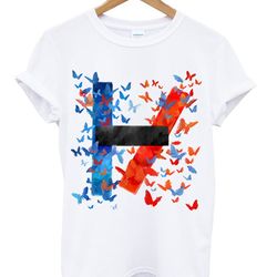 butterfly art twenty one pilots logo women's t-shirt tee