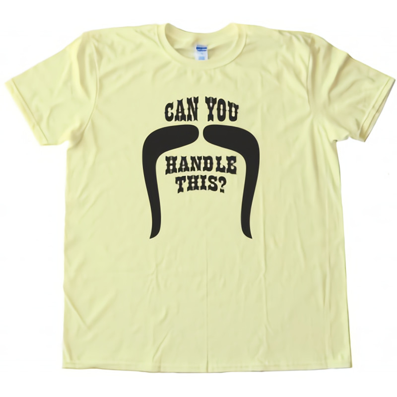 Can You Handle This Handlebar Mustache Movember Womens TShirt Tee 0