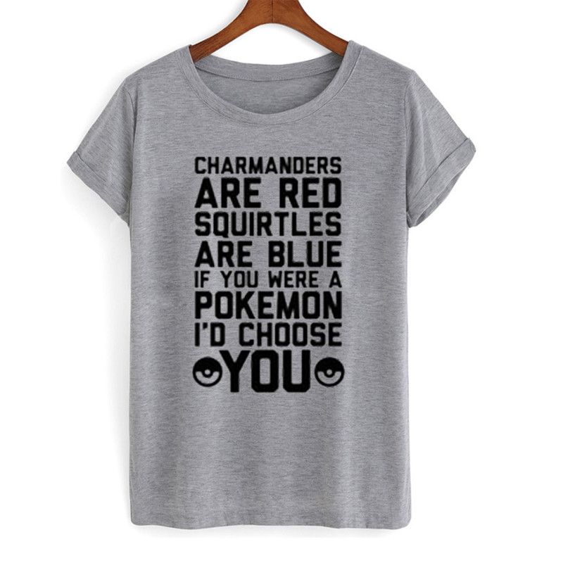 Charmanders Are Red Squirtles Are Womens TShirt Tee 0