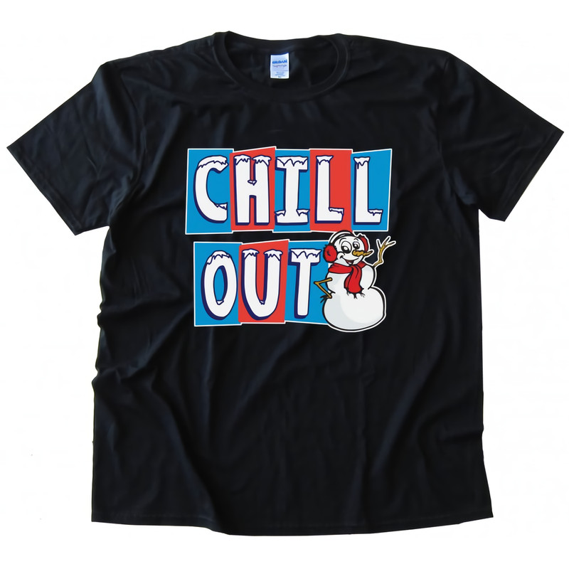 Chill Out Snowman Womens TShirt Tee 0