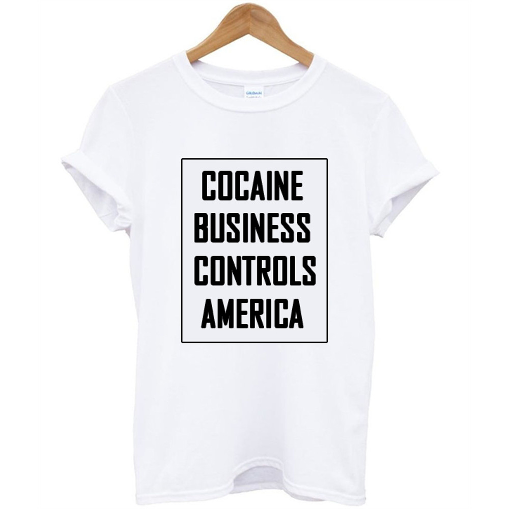 Cocaine Business Controls America Womens TShirt Tee 0