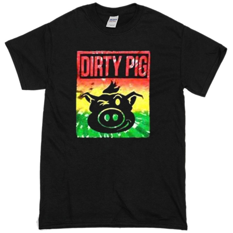 Dirty Pig Rainbow Womens TShirt Tee 0