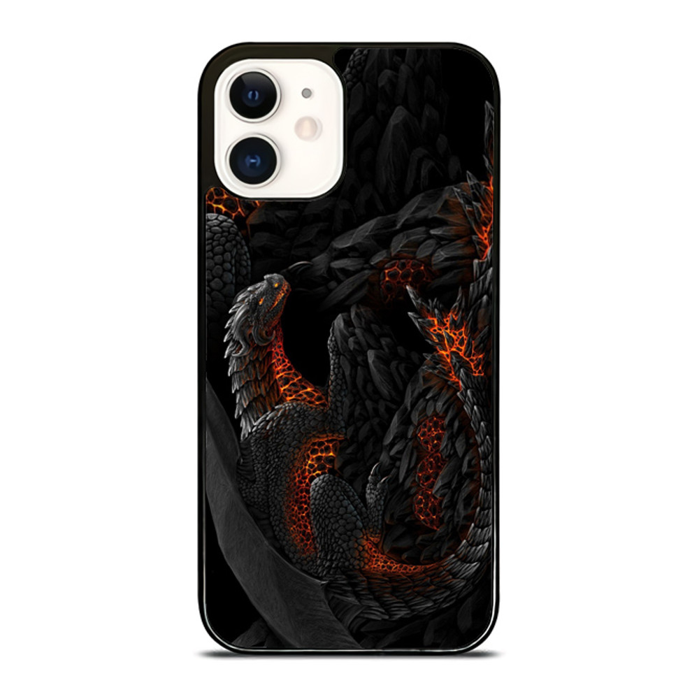 Black Red Fire Dragon IPhone Case 0