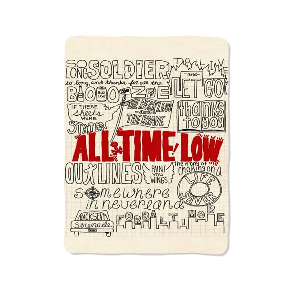 All Time Low New Custom Velveteen Plush Blanket Personalized Comfort Style 0
