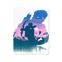 avenger marvel blue purple custom velveteen plush blanket – personalized comfort & style