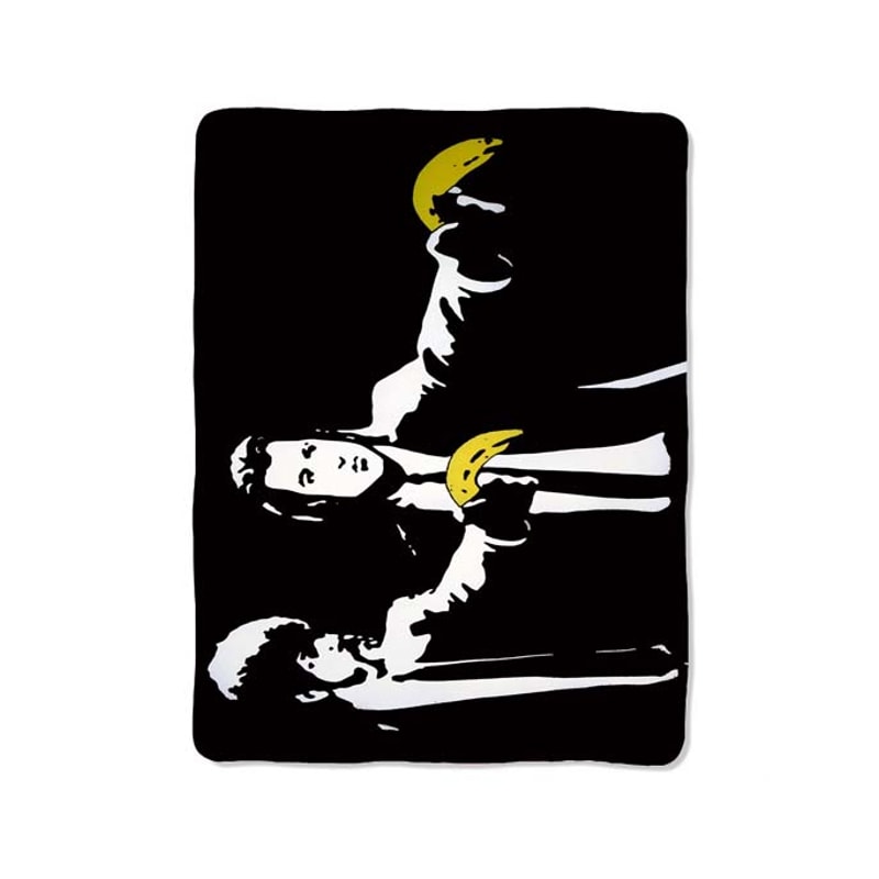 Banksy Pulp Fiction Custom Velveteen Plush Blanket Personalized Comfort Style 0