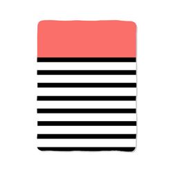 black white stripe pastel color custom velveteen plush blanket – personalized comfort & style