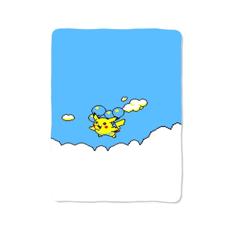 Blue Sky Pikachu Pokemon Custom Velveteen Plush Blanket Personalized Comfort Style 0