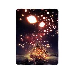 cartoon tangled rapunzel night custom velveteen plush blanket – personalized comfort & style