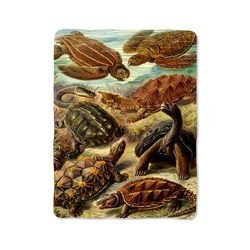 classic turtle painting custom velveteen plush blanket – personalized comfort & style