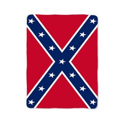 confederate flag custom velveteen plush blanket – personalized comfort & style