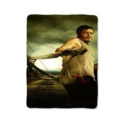 daryl dixon custom velveteen plush blanket – personalized comfort & style