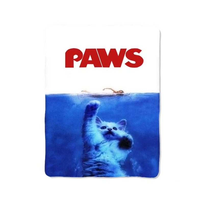 Deep Blue Sea Paws Cat Custom Velveteen Plush Blanket Personalized Comfort Style 0