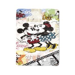 disney mickey and minnie mouse dancing custom velveteen plush blanket – personalized comfort & style