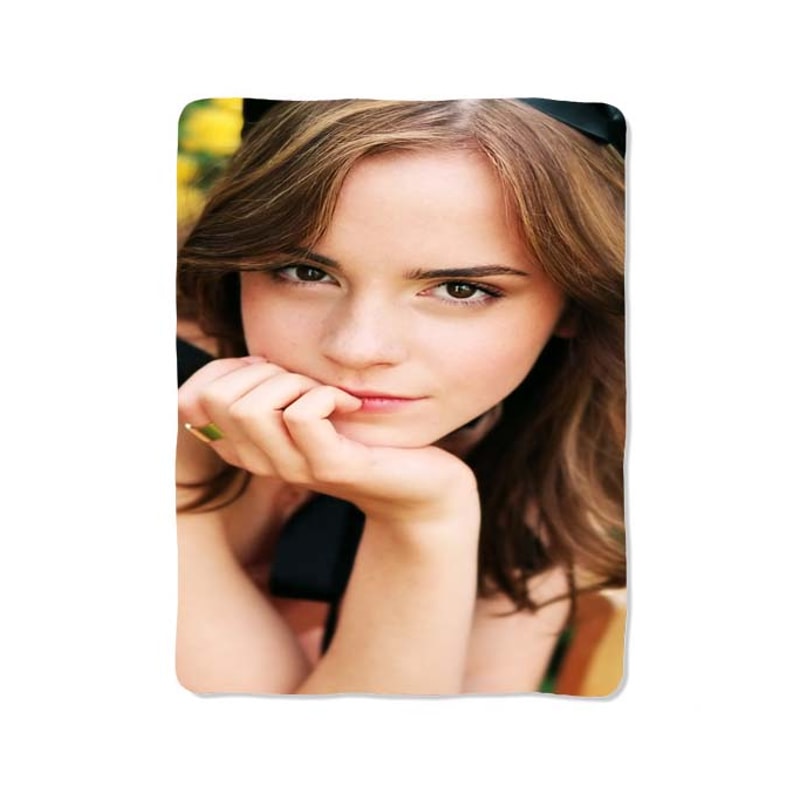 Emma Watson Smile Custom Velveteen Plush Blanket Personalized Comfort Style 0