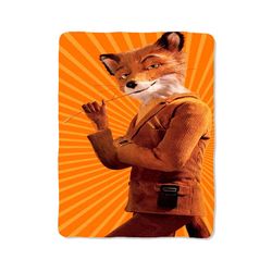 fantastic mr fox custom velveteen plush blanket – personalized comfort & style