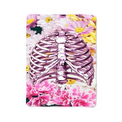 floral bone custom velveteen plush blanket – personalized comfort & style