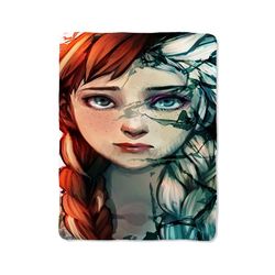 frozen anna custom velveteen plush blanket – personalized comfort & style