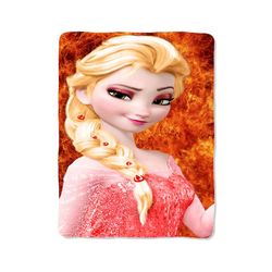 frozen elsa custom velveteen plush blanket – personalized comfort & style