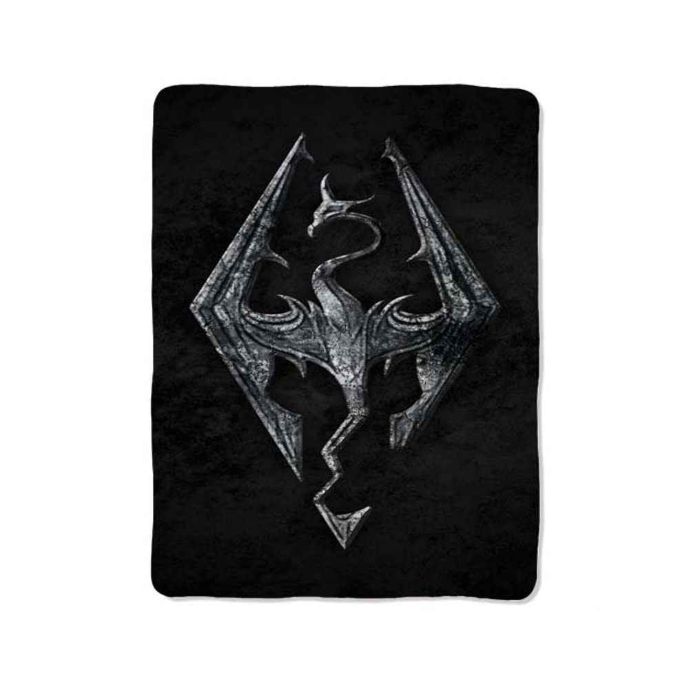 Game Skyrim Logo Custom Velveteen Plush Blanket Personalized Comfort Style 0